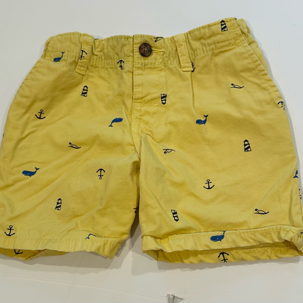 24 Months Carters Yellow And Blue Nautical Shorts